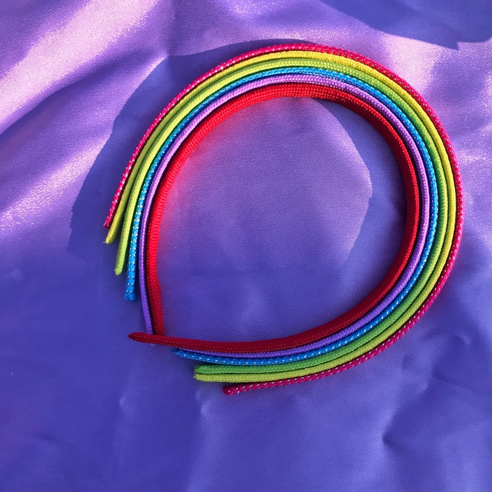 SET OF 6 HAIRBANDS COLORFUL RAINBOW
